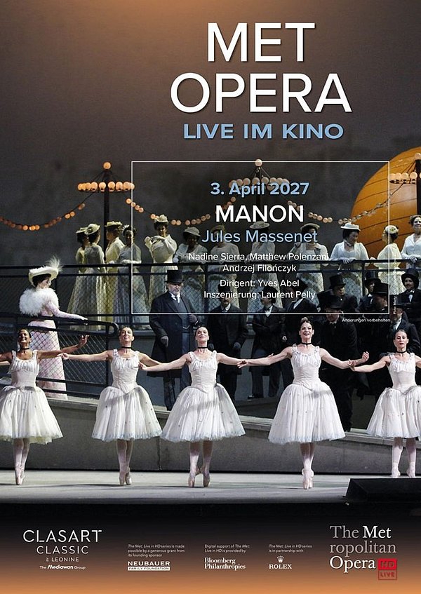 Filmplakat des Films (Met 26/27) Massenet | Manon